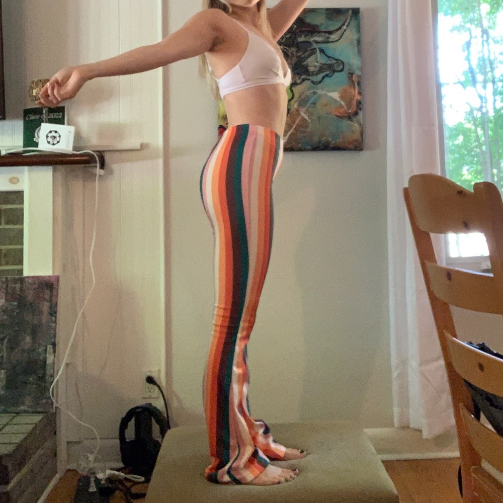 Colourful Stripped Flared Pants